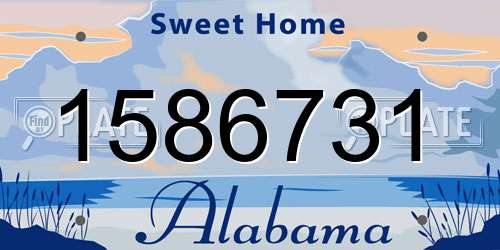 1586731 Alabama License Plate