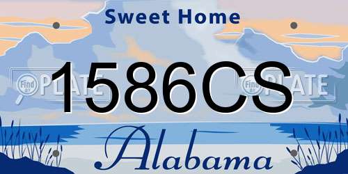 1586CS Alabama License Plate