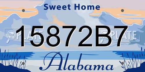 15872B7 Alabama License Plate
