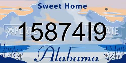 15874I9 Alabama License Plate