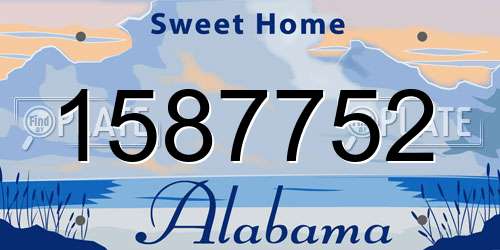 1587752 Alabama License Plate