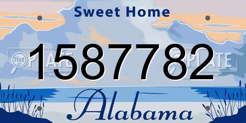 1587782 Alabama License Plate