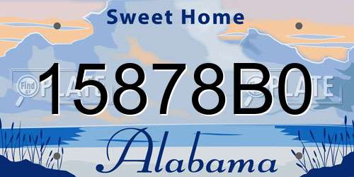 15878B0 Alabama License Plate