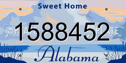 1588452 Alabama License Plate