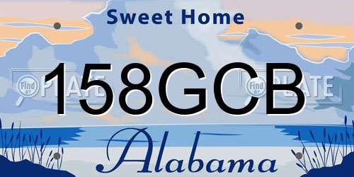 158GCB Alabama License Plate