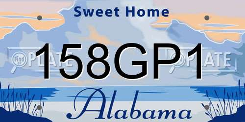 158GP1 Alabama License Plate