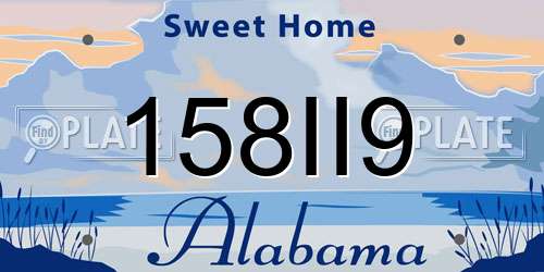 158II9 Alabama License Plate