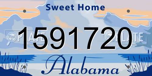 1591720 Alabama License Plate
