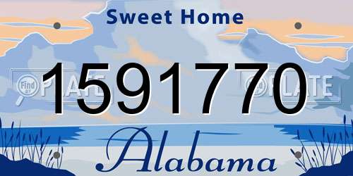 1591770 Alabama License Plate