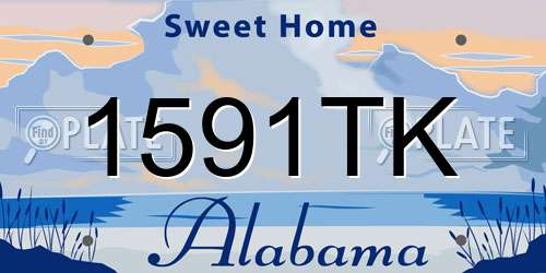 1591TK Alabama License Plate