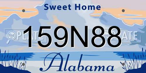 159N88 Alabama License Plate
