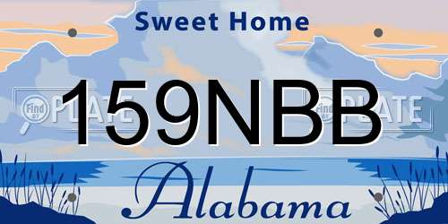 159NBB Alabama License Plate