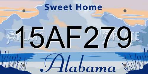15AF279 Alabama License Plate