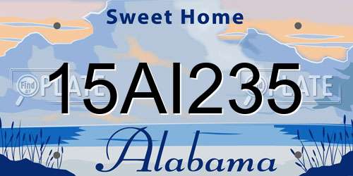 15AI235 Alabama License Plate