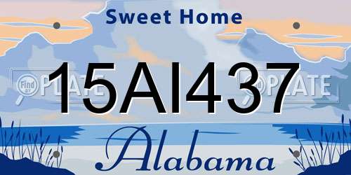 15AI437 Alabama License Plate