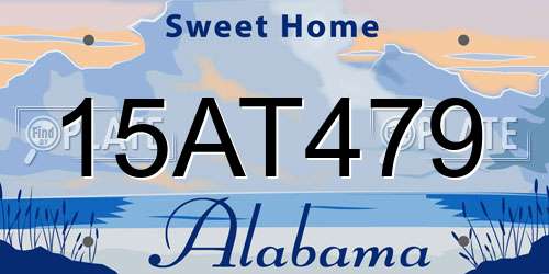 15AT479 Alabama License Plate
