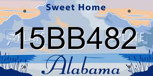 15BB482 Alabama License Plate