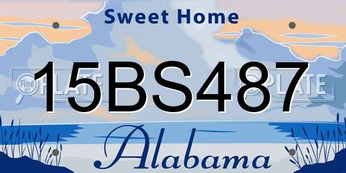 15BS487 Alabama License Plate