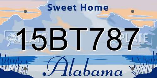 15BT787 Alabama License Plate