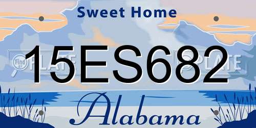 15ES682 Alabama License Plate