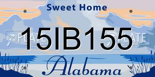 15IB155 Alabama License Plate