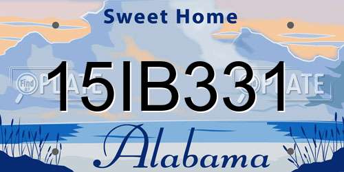 15IB331 Alabama License Plate