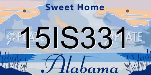 15IS331 Alabama License Plate