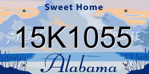 15K1055 Alabama License Plate