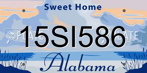 15SI586 Alabama License Plate