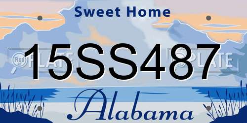 15SS487 Alabama License Plate