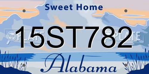 15ST782 Alabama License Plate