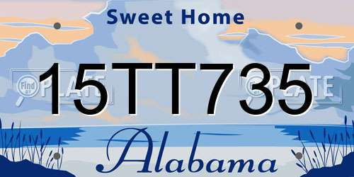 15TT735 Alabama License Plate