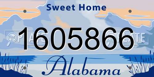 1605866 Alabama License Plate