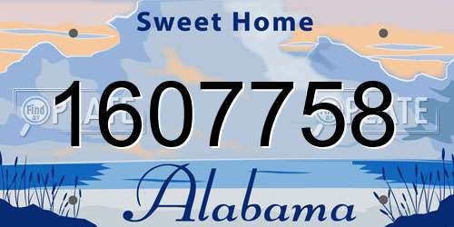 1607758 Alabama License Plate
