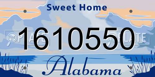 1610550 Alabama License Plate
