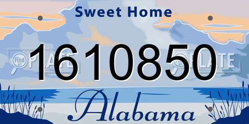 1610850 Alabama License Plate
