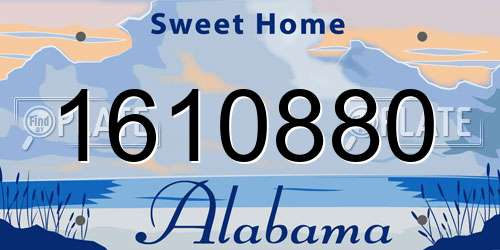 1610880 Alabama License Plate