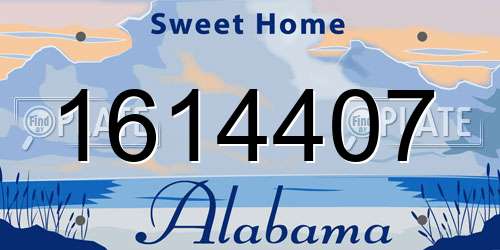 1614407 Alabama License Plate