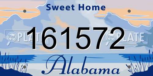 161572 Alabama License Plate