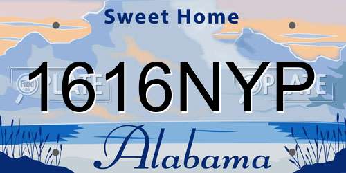 1616NYP Alabama License Plate