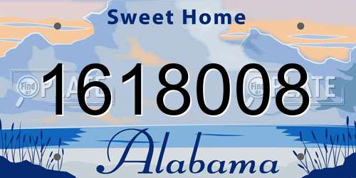 1618008 Alabama License Plate