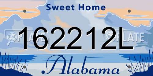 162212L Alabama License Plate
