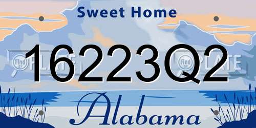 16223Q2 Alabama License Plate