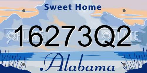16273Q2 Alabama License Plate