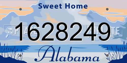 1628249 Alabama License Plate