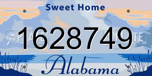 1628749 Alabama License Plate