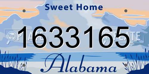 1633165 Alabama License Plate