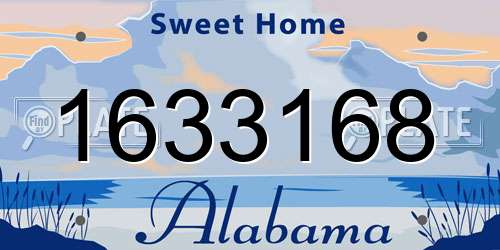 1633168 Alabama License Plate