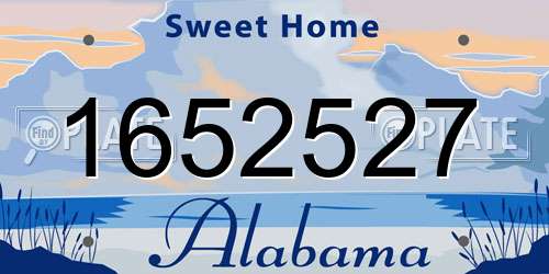 1652527 Alabama License Plate