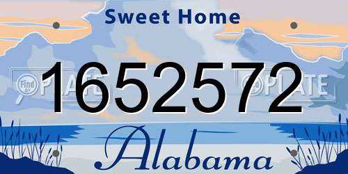 1652572 Alabama License Plate